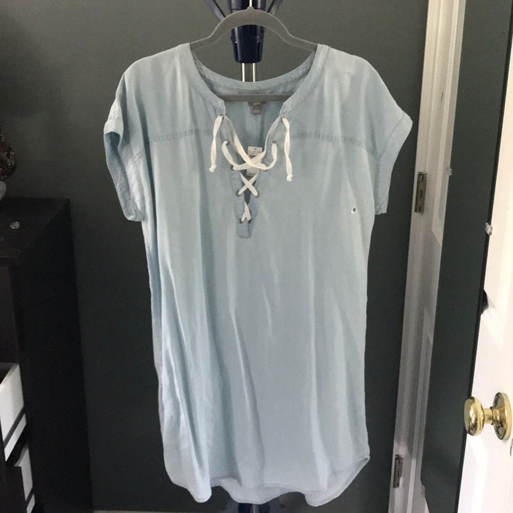 Light Blue Aerie Shift Dress
